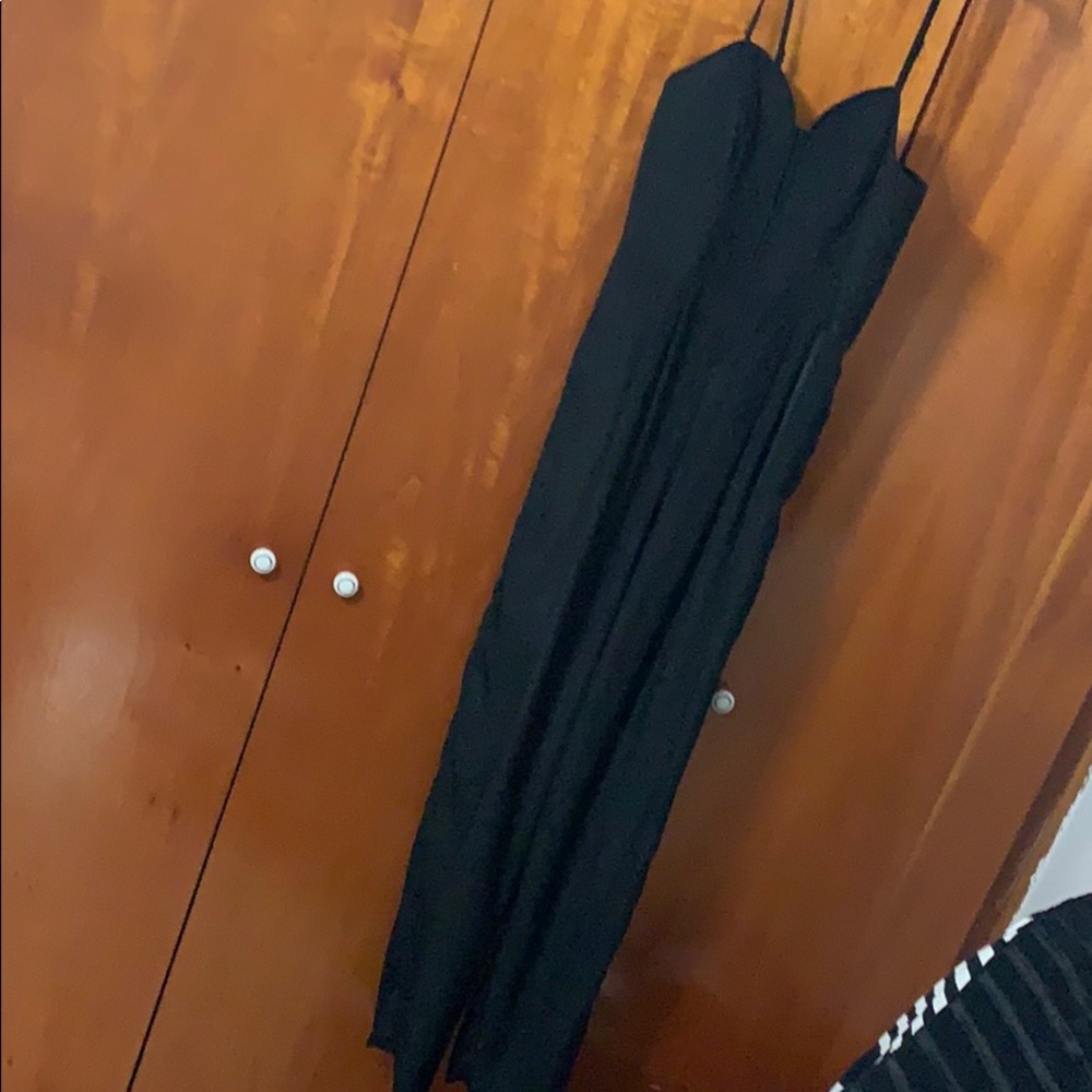 Black spaghetti strap romper